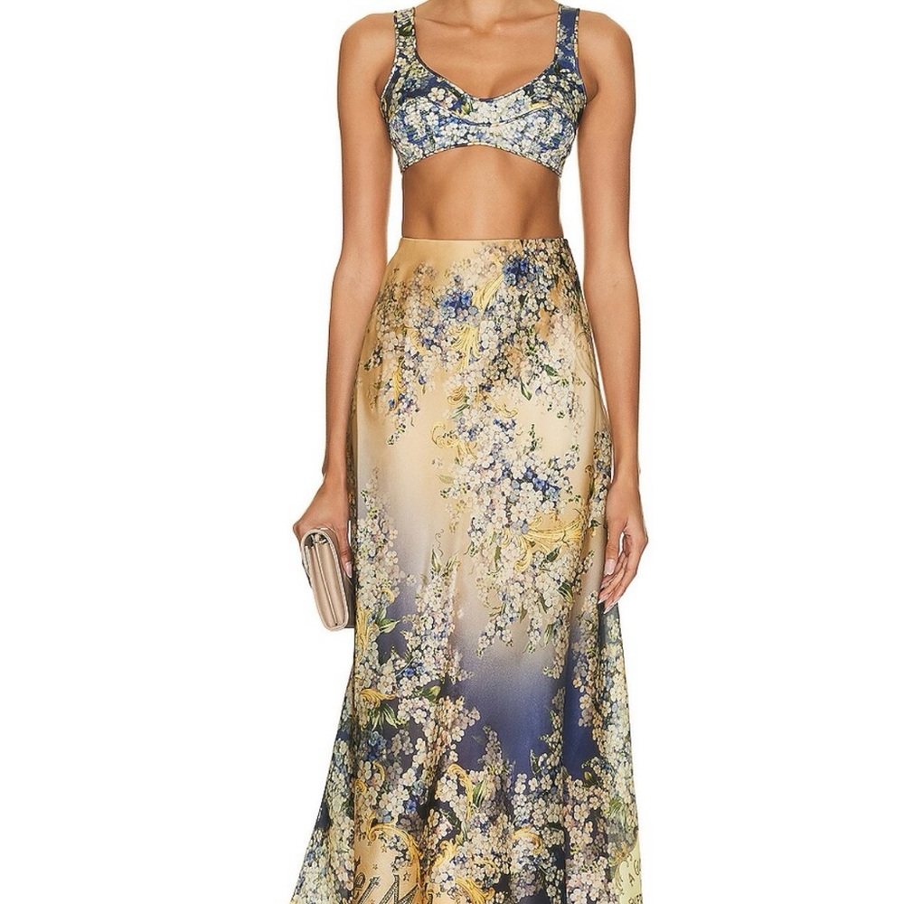 Zimmermann Cream Trumpet Maxi Skirt Resort Wear